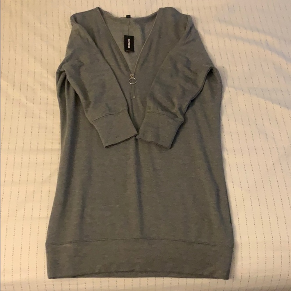 Comfy Grey Sweater Dress
